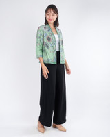 Nori Batik Kimono Jacket - Apple Green