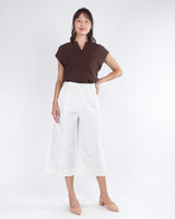 Maisie Wide Leg Culottes - White