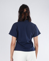 Reeve Pintuck Waist Top - Navy