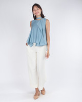 Mckenzie Handkerchief Hem Top - Ice Blue