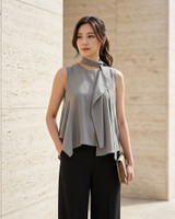 Mckenzie Handkerchief Hem Top - Dove Grey 