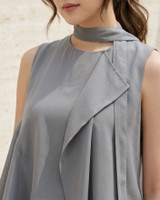 Mckenzie Handkerchief Hem Top - Dove Grey 
