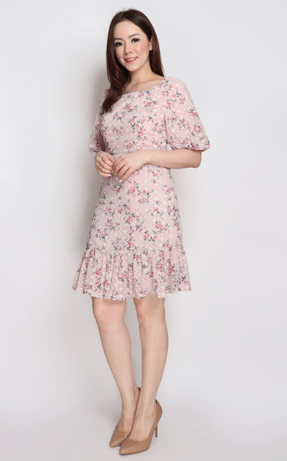 Eyelet dress pink clearance