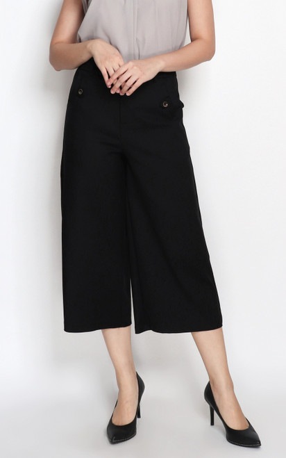 Tab Pockets Culottes - Black 