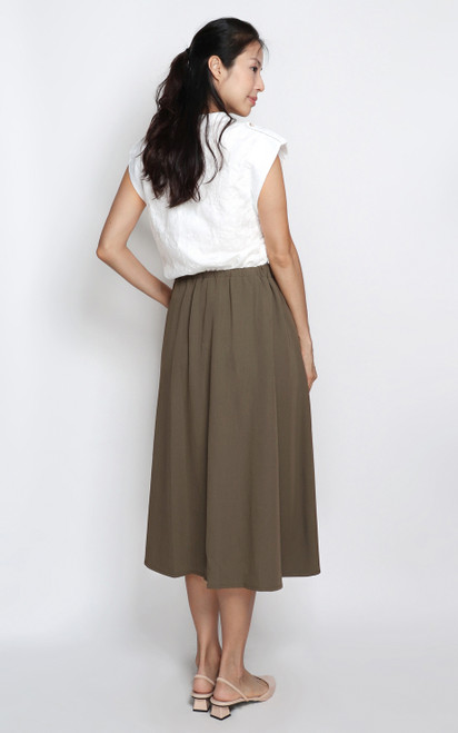 short box pleated skirt