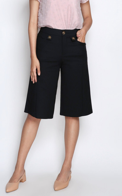 Cropped Culottes - Black