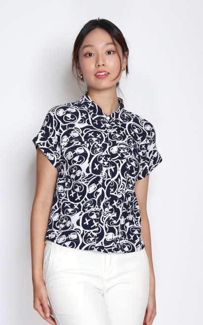ALEXANDRA™ - Printed Loose-Fit Top