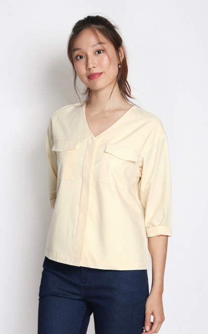 Pockets Relaxed Shirt - Yellow