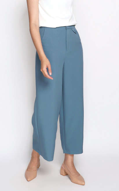 Wide Leg Pants - Blue