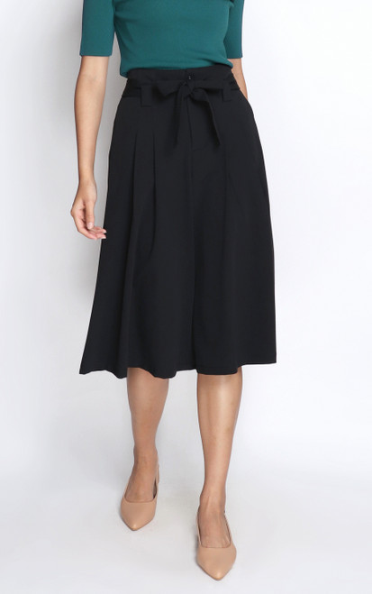 Wide Leg Culottes - Black