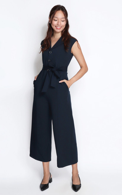 Tux Jumpsuit - Midnight Blue