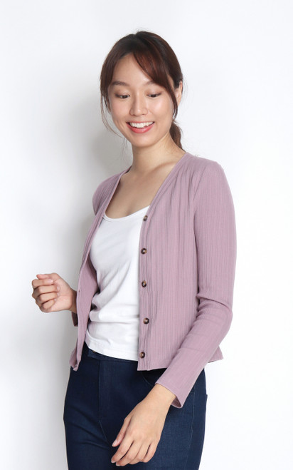 Knit Cardigan - Lilac