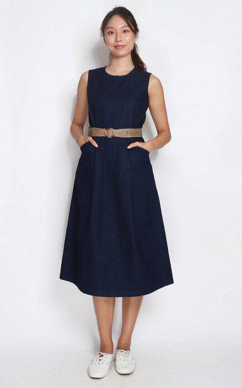 Tina Denim A-line Dress
