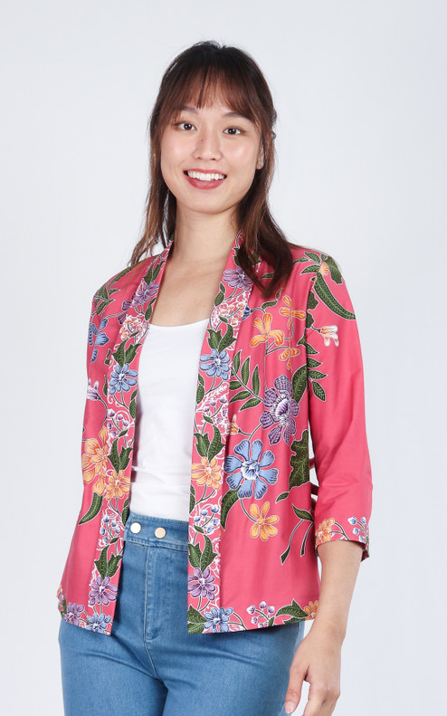Soraya Batik Kimono Jacket - Pink