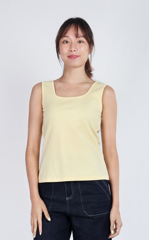 Zeria Basic Tank Top - Buttercream