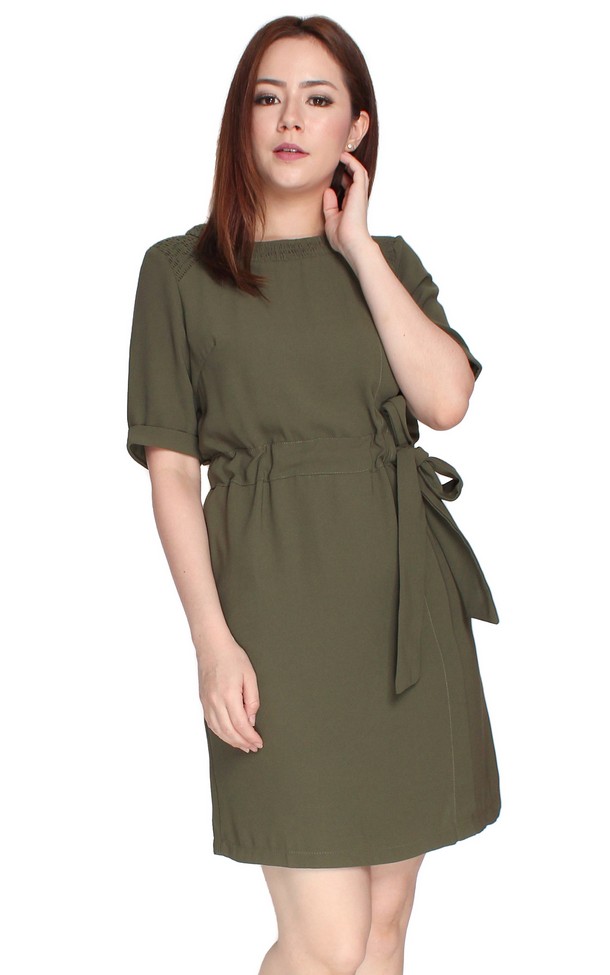 olive green frock