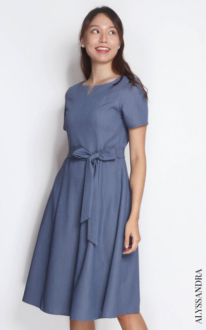 U Neck Flared Dress main image 0
