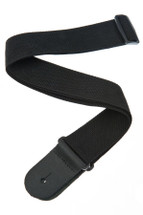 Polypro Guitar Strap with Leather Ends, Black