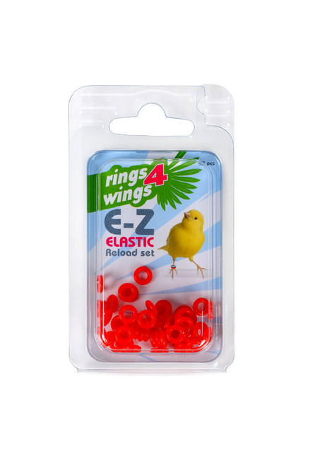 ELASTIC BIRD LEG RINGS FINCH reload kit 50 pcs monochrome 