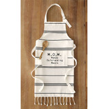 Mom Turkish Apron and Wooden Spoon Set