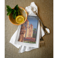 Old Mission Santa Barbara Tea Towel