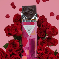 Raspberry Rose Gourmet Dark Chocolate Bar