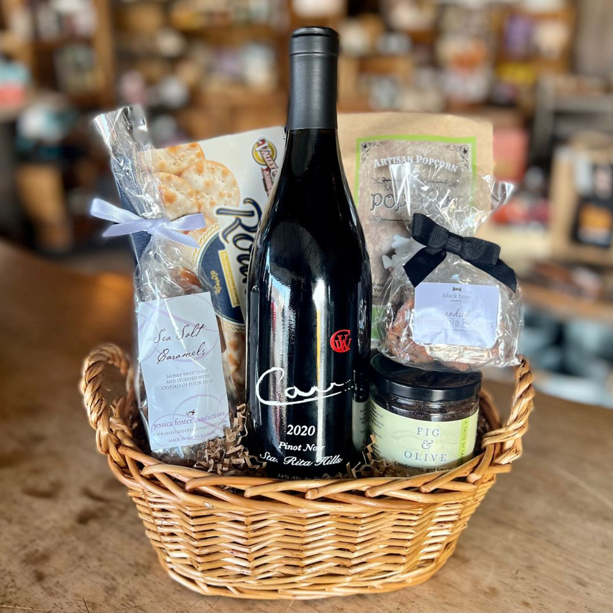 Night on the Town Wine Gift Basket by Pompei Baskets