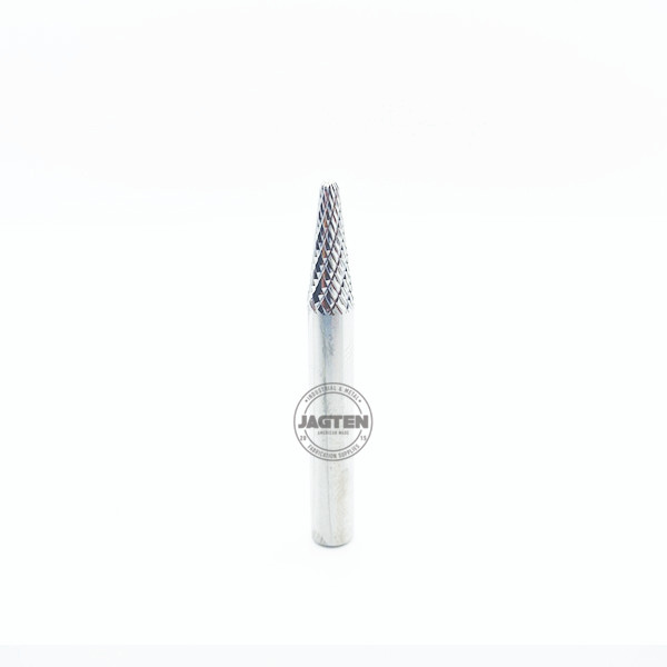 TEMO SL-4 Carbide Burr File – Double Cut, 1/2" 14° Cone Shape For Fast Metal & Wood Removal
