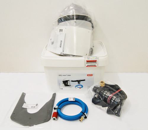 SATA Vision 2000 Air Respirator Full Face Mask Kit in Storage Box with Hose