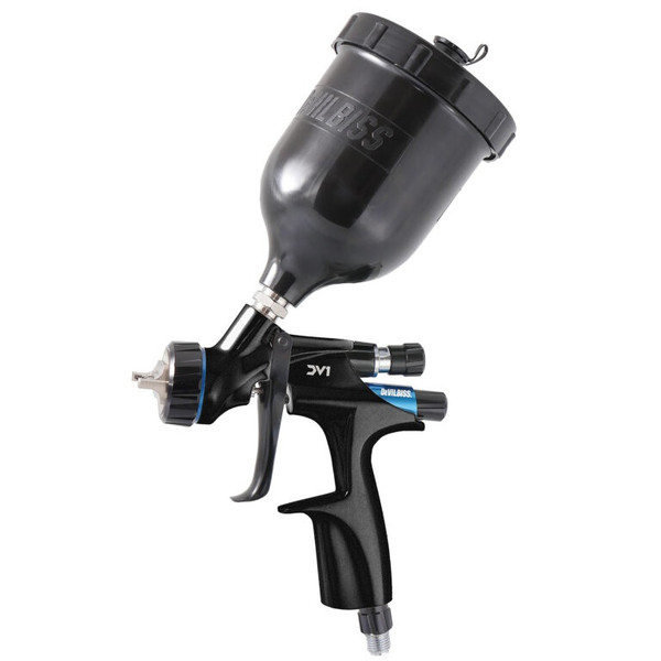 DeVilbiss DV1 B+ cap 1.3mm tip Basecoat HVLP Spray Gun