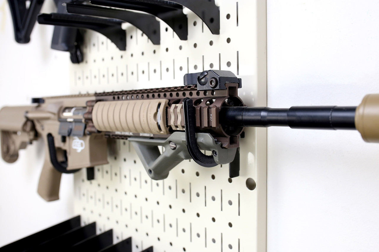 Perfect Gun Rack Wall Hooks for AR Rifle Shotgun Pistol Wall Storage