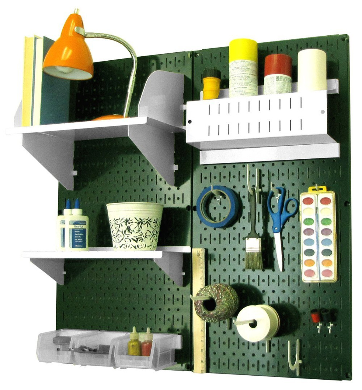 Plastic Bin Cabinet Organizer for Slotted Peg Boards - Wall Control