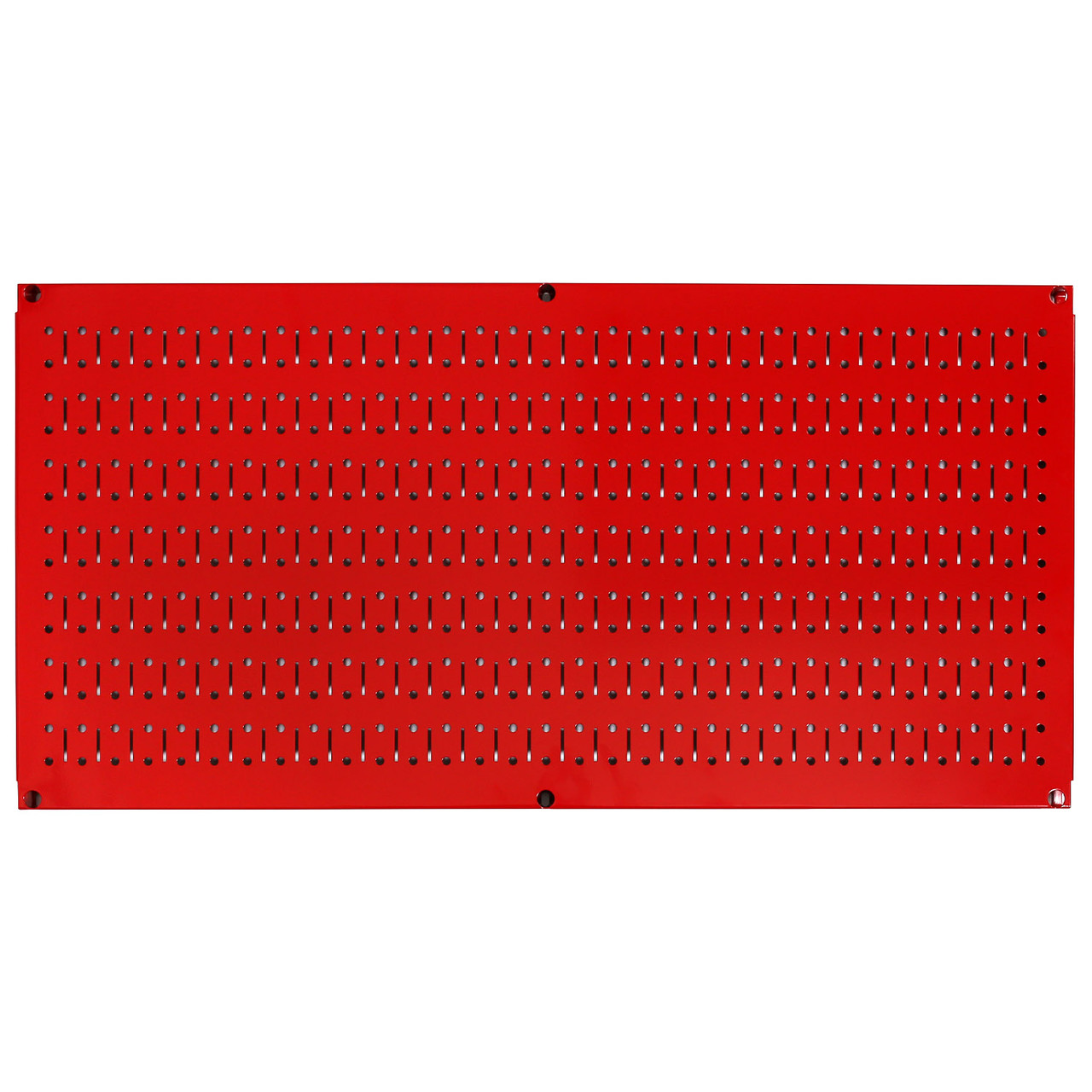 Red Horizontal Wall Gun Rack Panel - Metal Pegboard - 16 x 32