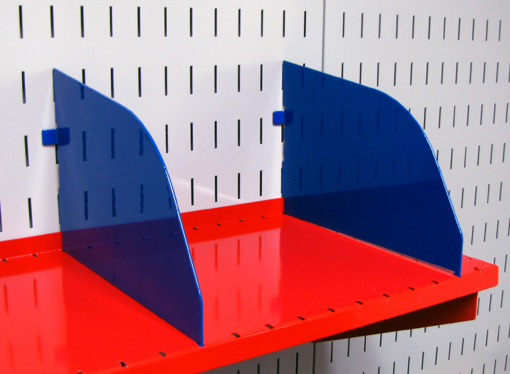 Gun Pegboard Shelf Divider 9in Slotted Metal Shelf Divider 10DV009