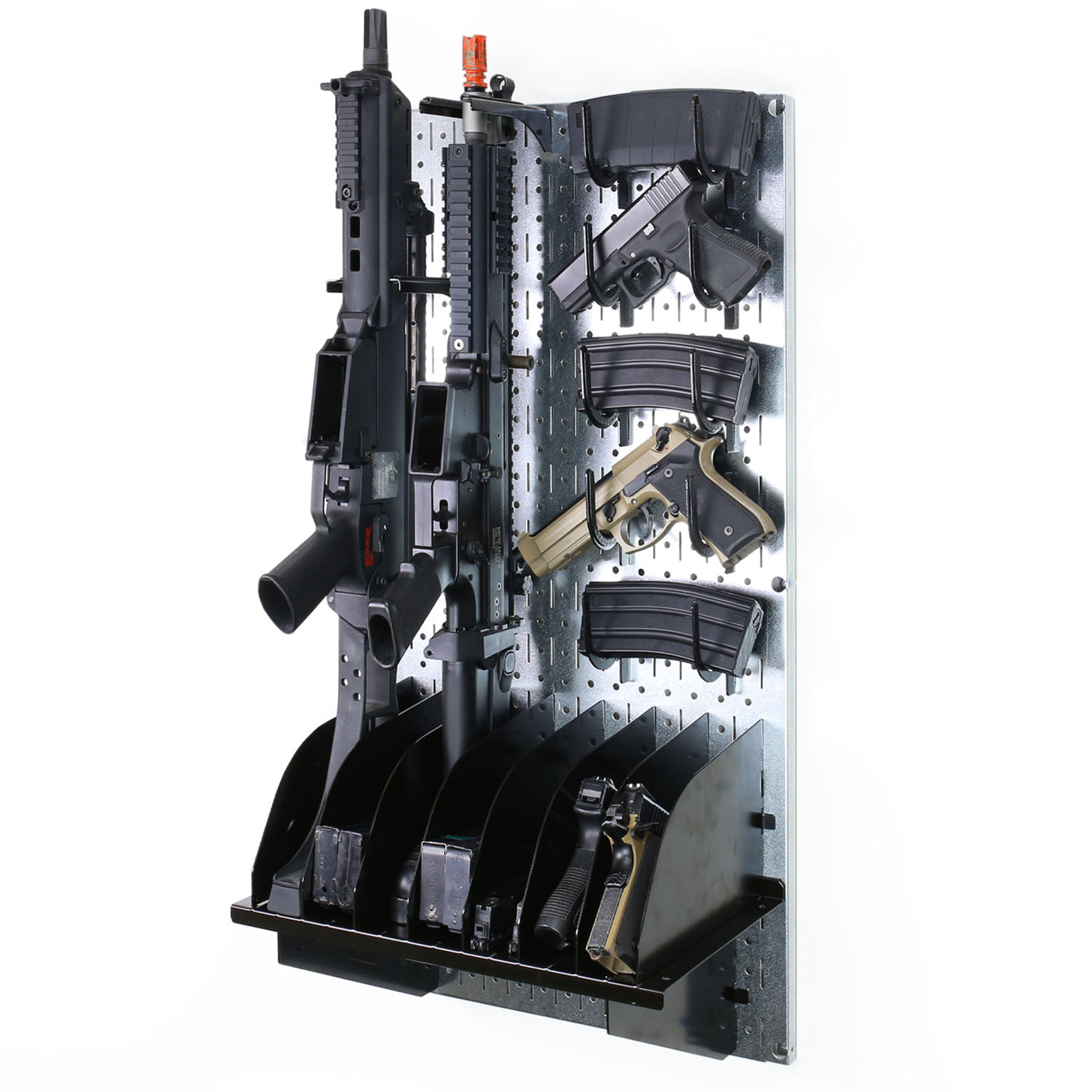 Galvanized Wall Gun Rack Panel Metal Pegboard 32 x 16