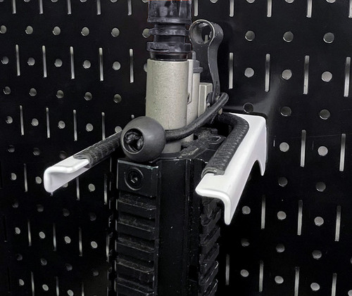 Black Wall Gun Rack Panel - Metal Pegboard - 32 x 16