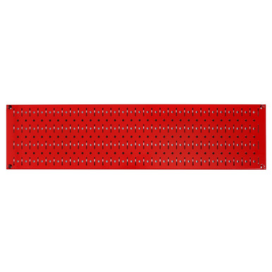 Red Horizontal Wall Gun Rack Panel - Metal Pegboard - 8 x 32