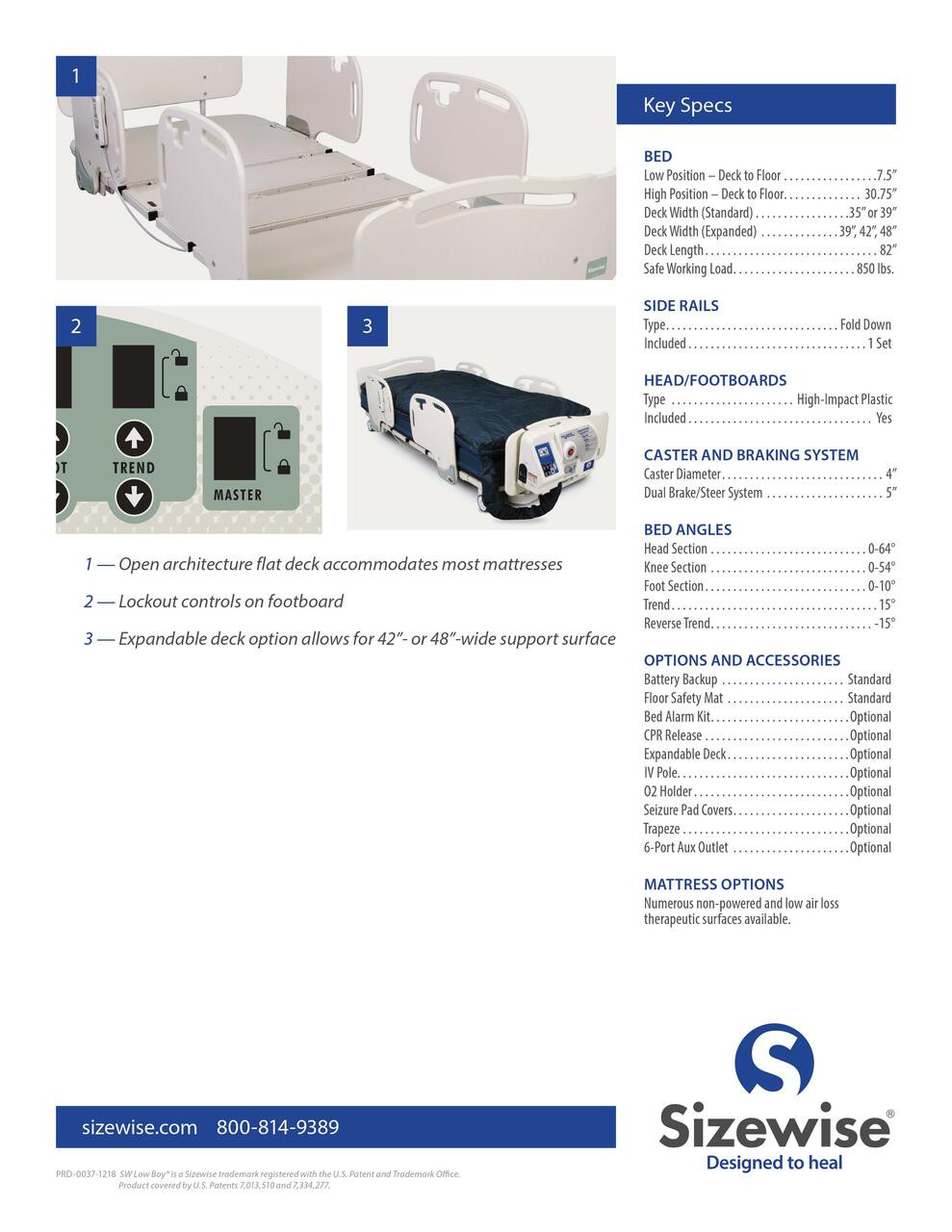 sizewise hospital bed manual