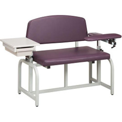 Clinton Lab X Bariatric Blood Drawing Chair with Padded Flip Arm and Drawer (66002B) Clinton Lab X Bariatric Blood Drawing Chair with Padded Flip Arm and Drawer (66002B)