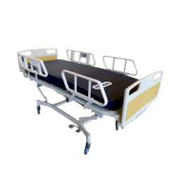 Hill-Rom Advance in side view with a blue mattress.