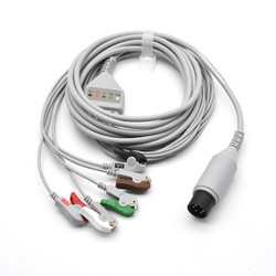 Welch Allyn ECG Compatible 6 Pin 5 Leads - Grabber