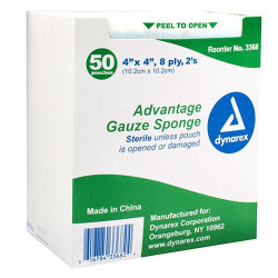 Dynarex Advantage Gauze Sponges - Sterile Dynarex Advantage Gauze Sponges - Sterile