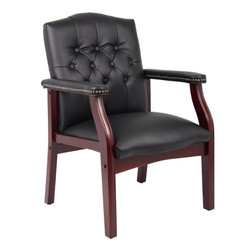 Boss B959 Traditional guest accent or dining chair W/ Mahogany Finish Boss B959 Traditional guest accent or dining chair W/ Mahogany Finish