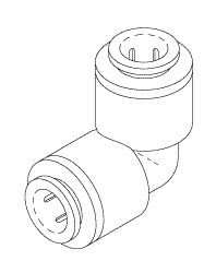 Elbow Fitting (3/8" Push In X 3/8" Push In) Replacement OEM Part #ME01-0027