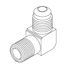 Elbow Fitting (1/8" Mpt X 1/4" Sae 45°) Replacement OEM Part #014-0096-00