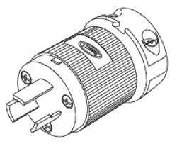 Industrial Grade Male Plug   Locking (20a @ 250vac, Nema L6 20p) Replacement OEM Part #(OEM Part # Not Available)