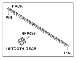 Gear And Rack Replacement OEM Part #012476