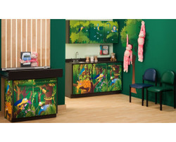 Clinton Industries 7832-X Pediatric Complete Exam Room - Rainforest Follies Scale Table & Cabinet
