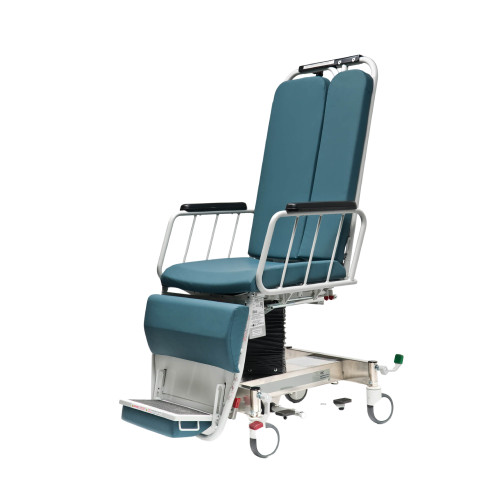 Hausted video imaging chair refurbished with blue pad.