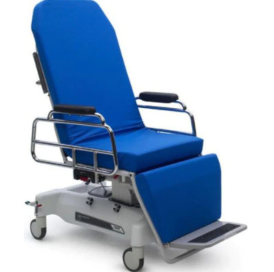 TransMotion Medical TMM4 in side view with a blue mattress.